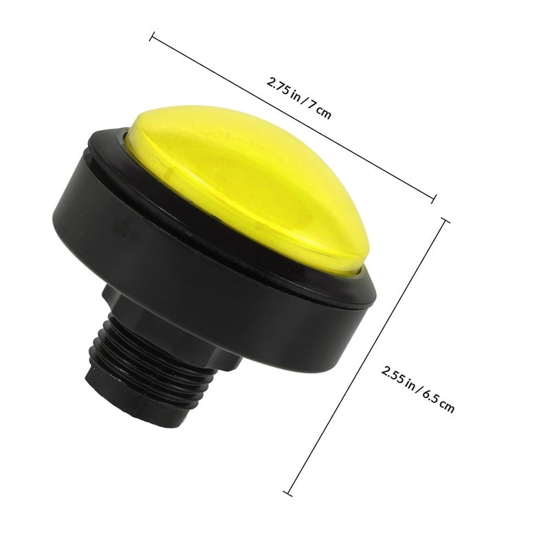 زر بديل لآلة اللعبة Healifty مع مؤشر LED أصفر، مفتاح إعادة تعيين م��دب رقم 63، زر أركيد لحظي صغير لوحدات تحكم ألعاب الفيديو - Image 2