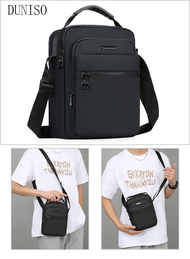DUNISO Mini Crossbody Bag for Men Waterproof Sling Bag Backpack Multipurpose Cross Body Chest Bag Shoulder Bag Daypack for Travel Hiking Retro Purse Bag with Detachable Strap - Image 3