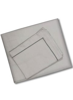 Raymond Raymond Home King Flat Sheet Bedsheet 210 Thread Count Luxurious Mercerized 100% Cotton Bedding Solid Bed Linen with 2 Pillow Case - Slate  - Image 2