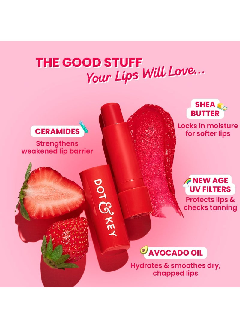 Dot & Key Barrier Repair Hydrating Lip Balm SPF 50 Strawberry Red 4.5 gm - Image 4