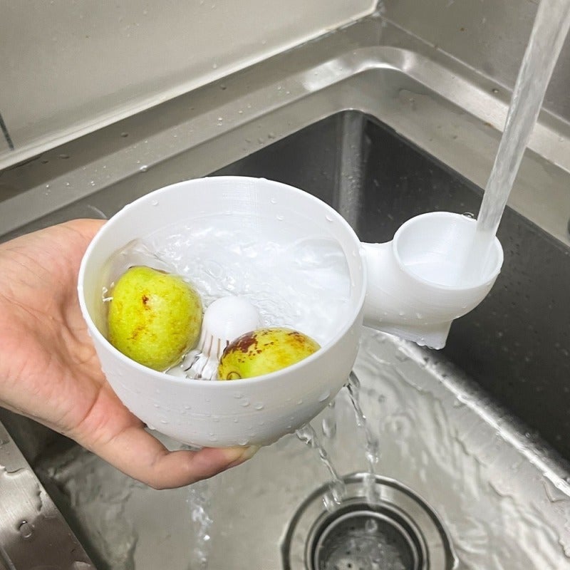 Automatic Fruit & Vegetable Cleaner: White, Small Size - Efficient Dirt & Residue Removal Fresh Produce Cleaner for Home Kitchen Daily Use - Image 3