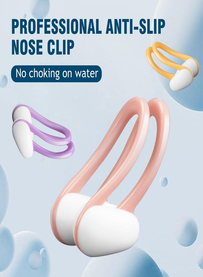 LFHMELE Swimming Nose Clip - 3 Packs Silicone Waterproof Swim Nose Plugs for Kids Age 7+ (Pink, Orange & Purple) (Pink, Orange & Purple) - Image 4