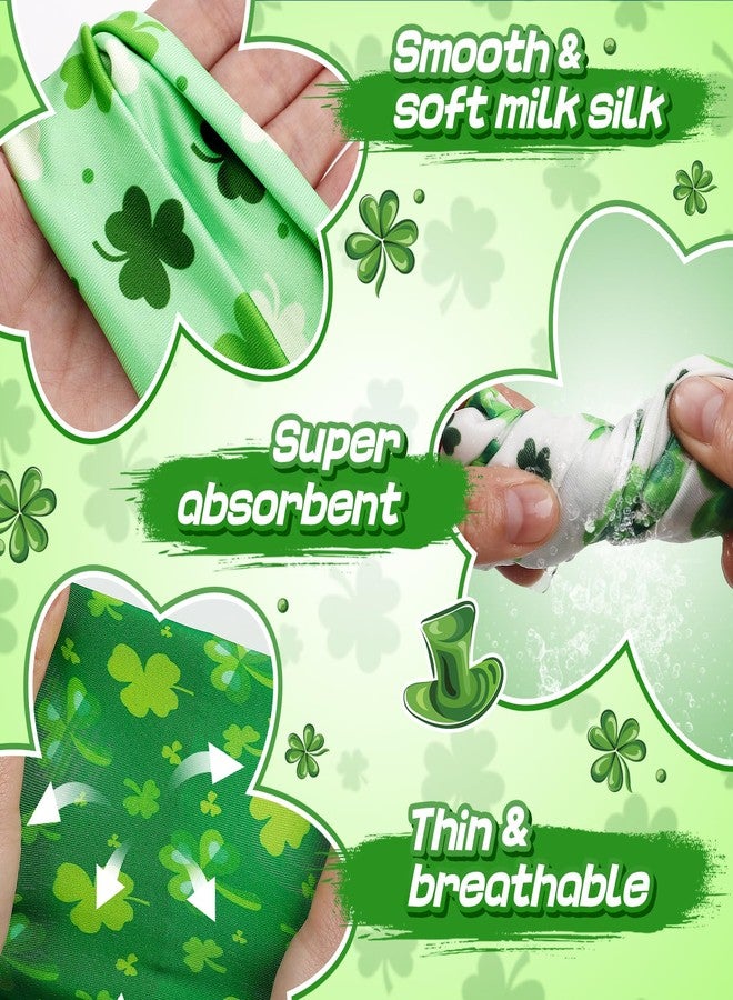 Biubee St. Patrick's Day Headband- Elastic Soft Green Shamrock Headband, No Slip Shamrock Leaves Hairbands for St. Patrick's Day Costume Cosplay Party Hair Accessories, 3Pcs - Image 4