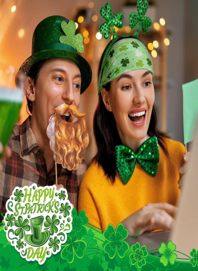 Biubee St. Patrick's Day Headband- Elastic Soft Green Shamrock Headband, No Slip Shamrock Leaves Hairbands for St. Patrick's Day Costume Cosplay Party Hair Accessories, 3Pcs - Image 5