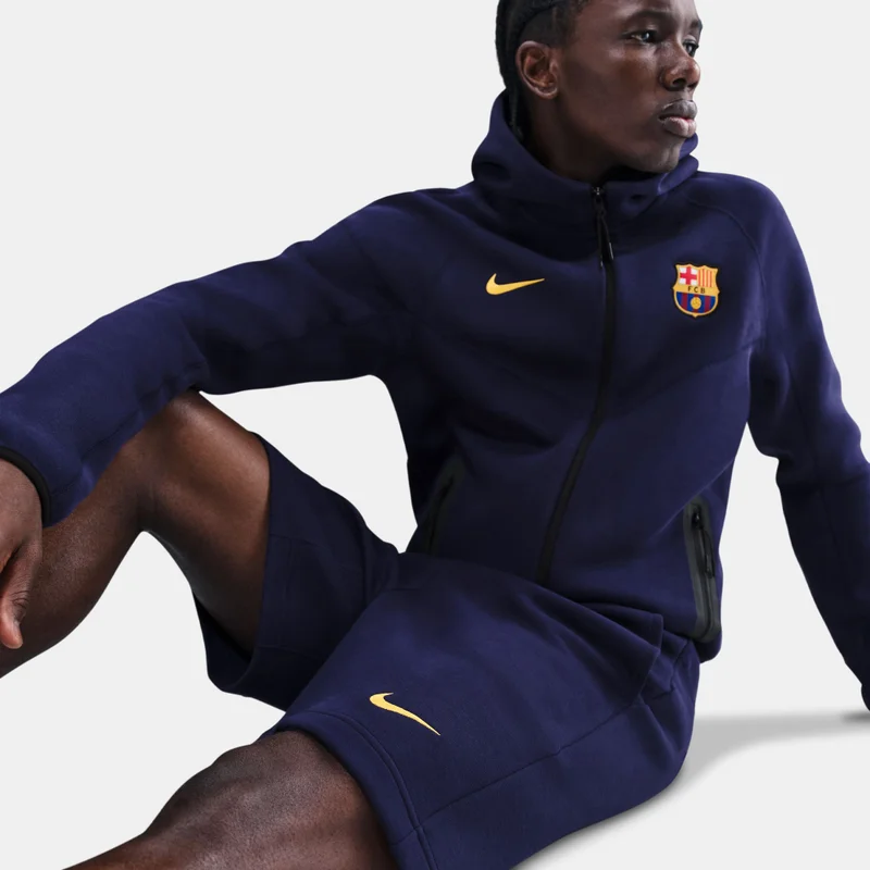 نايكي شورت برشلونة من قماش تيك فليس للرجال
