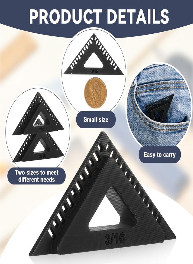 Shimeyao 4 Pcs Trimble Door and Window Casing Reveal Marking Tool 3/16 and 1/4 inch Trim Marking Gauge with Wood Pencils for Woodworking Decoration Projects - Image 3