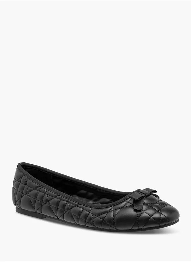 سيليست Womens Quilted Slip-On Ballerina Shoes