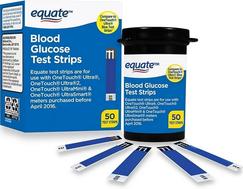 Blood Glucose Test Strips 50 Count  Ideal for Glucose Monitor Kit Diabetes Testing  Compatible with OneTouch Meters  Reliable Readings  Accurate  Easy to Use  High Accuracy Strips - Image 1