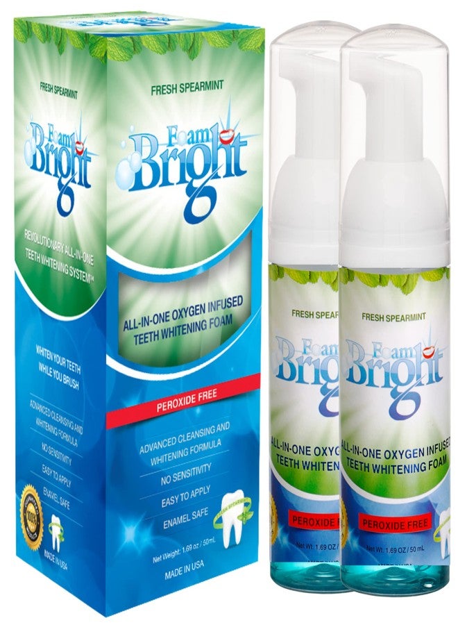 Foam Bright Retainer Cleaner & Aligner Cleaner FoamBright, Great for Invisalign, Teeth Whitening Foam, Candid, Byte, Denture Whitener Toothpaste & Braces Cleaning Peroxide Free Oral Care Replaces Tablets, Paste - Image 1