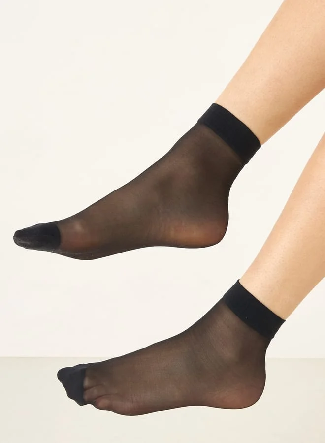 سيليست جوارب كاحل سادة بخصر مطاطي