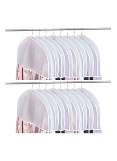 8 Pcs Plastic Clothing Shoulder Covers, Gusseted Clear Shoulder Covers for Hanging Clothes Shoulder Covers Plastic Shoulder Hanger Covers Clear Garment Breathable Bag for Jacket Clothing Coat Dress