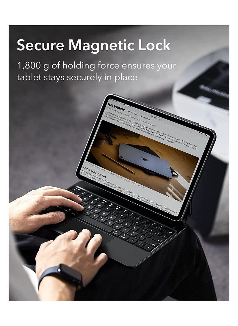 ESR - ESR Rebound Magnetic Keyboard Case iPad Keyboard Case Compatible with Ipad 10 2022 Easy Set Floating Cantilever Stand Springy Backlit Keys Precision Multi Touch Trackpad - Image 1
