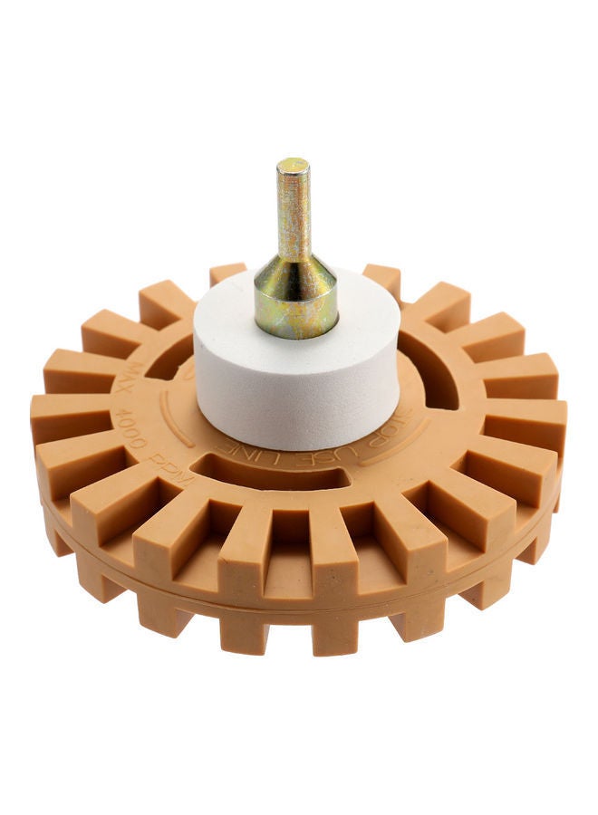 NIBEMINENT Rubber Universal Eraser Wheel Yellow/White/Gold  - Image 1