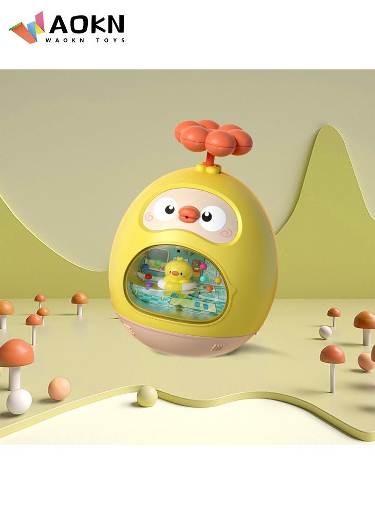 WAOKN - Dual Purpose Roly Poly Bath Toys for Baby Bathtub Water Toys Sensory Toy for Baby Musical Wobbler Toy - Image 1