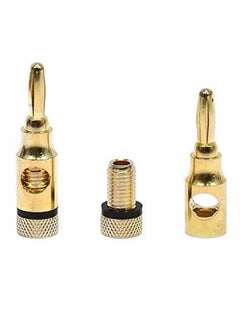 Generic High Quality Banana Plugs, 6 Pairs, 24K Gold Plated Speaker Connectors - Screw Closed  - Image 2
