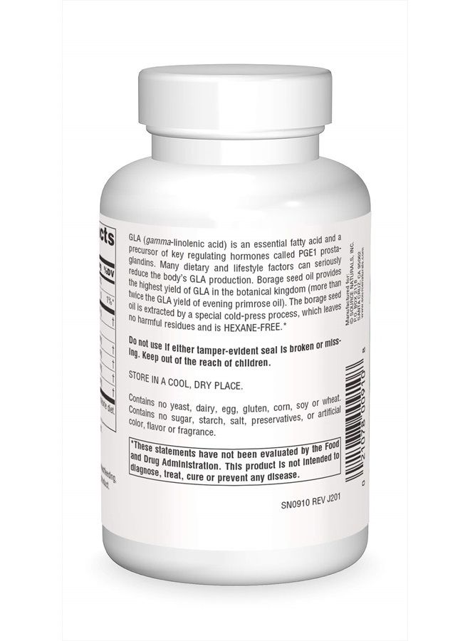 Source Naturals Mega-GLA 300 - Borage Seed Oil That is Hexane-Free - 60 Softgels - Image 2