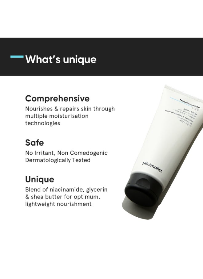 MINIMALIST - Niacinamide 5% Body Lotion | Repairs Skin Barrier | Nourishes With Shea Butter | For Men And women - Image 1