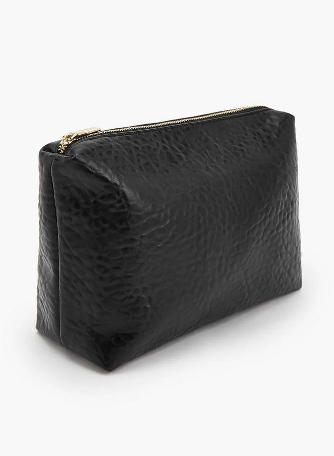 Celeste BLACK Textured School Tote Bag With Pouch - 37x13.5x28 CM for Women | Best Price UAE