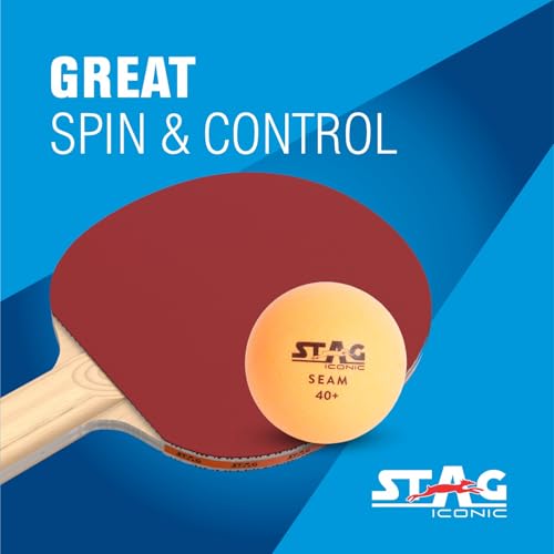 Stag Iconic Seam Orange Table Tennis (T.T) Balls| Advanced High Performance 40+mm Ping Pong Balls for Training, Tournaments - Offers Great Spin| Durable for Indoor/Outdoor Game - Pack of 30 (Orange) - Image 4