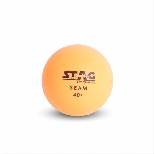 Stag Iconic Seam Orange Table Tennis (T.T) Balls| Advanced High Performance 40+mm Ping Pong Balls for Training, Tournaments - Offers Great Spin| Durable for Indoor/Outdoor Game - Pack of 30 (Orange) - Image 1
