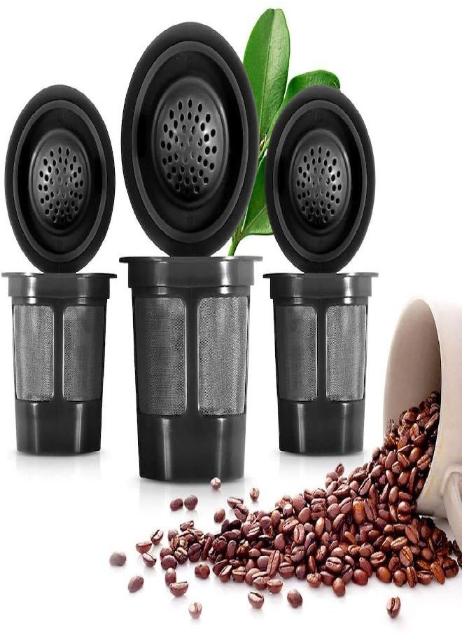 K&J - K&J Reusable K Cups Compatible with Keurig, 4 Pack, Black - Includes Freedom Clip for Compatibility With Keurig 2.0 Machines - Image 1