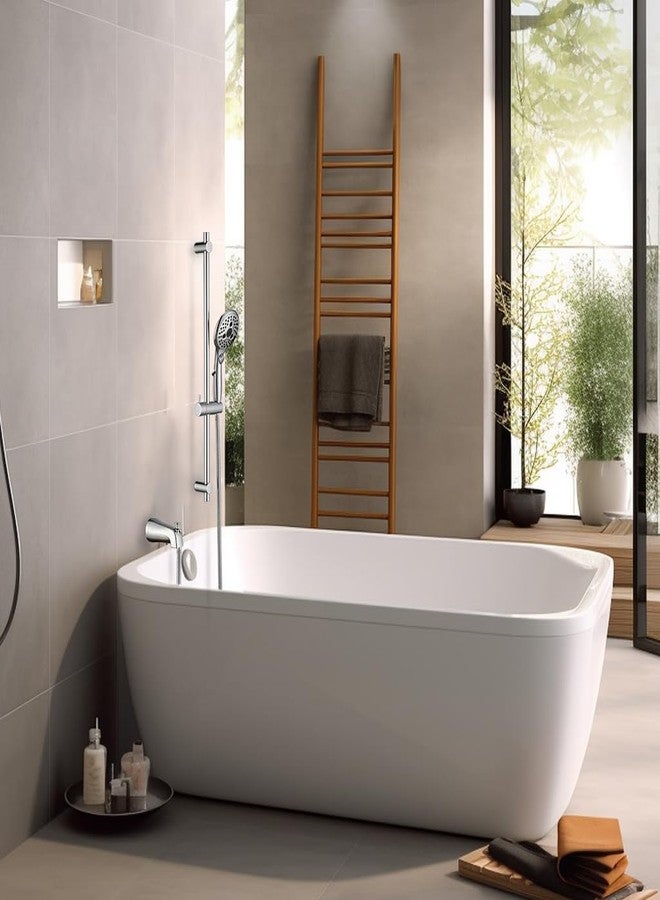 PROOX All Metal Diverter Tub Spout, 6 Settings Hand Held Shower with ON/Off Pause Switch, Adjustable Slide Bar, Chrome - Image 3