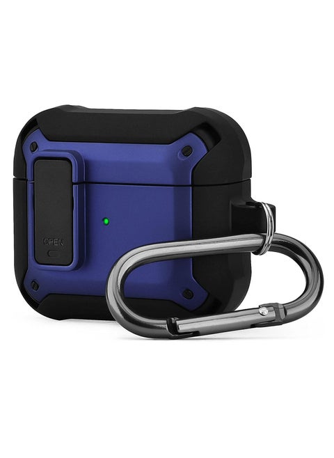 Lock Design Airpdods 3 case,RGBWIND Air Pod 3rd (2021) Cover with Keychain,Hard Protective Skin for Airpod 3 Charging Case,LED Visible