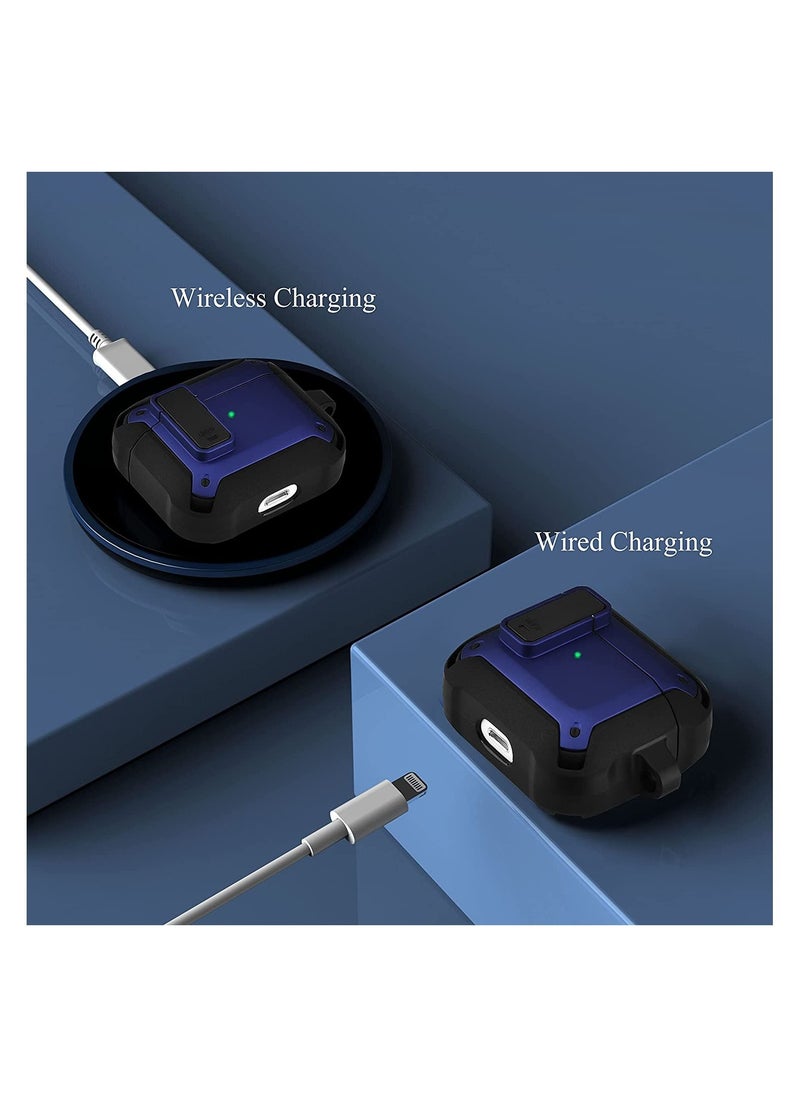 Generic - Lock Design Airpdods 3 case,RGBWIND Air Pod 3rd (2021) Cover with Keychain,Hard Protective Skin for Airpod 3 Charging Case,LED Visible - Image 1