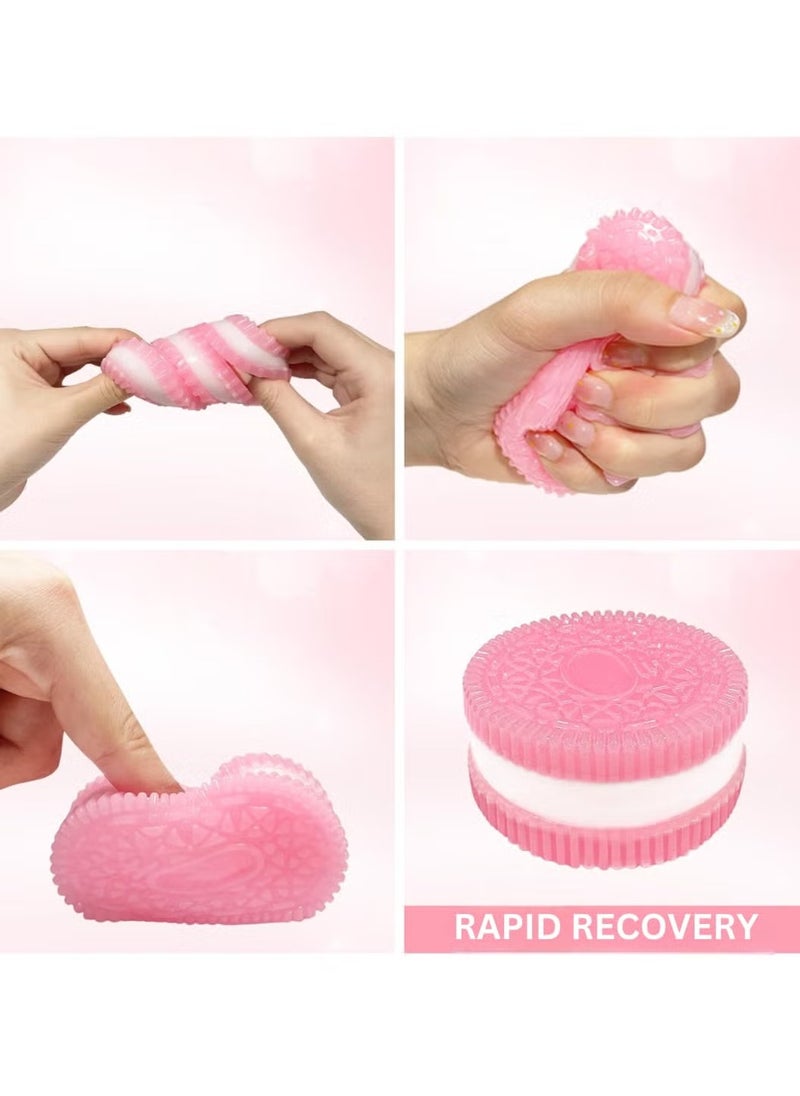 ESSEN Squishy Biscuit Stress Relief Toy Fun Fidget Sensory Toy Cute Squishy Squeeze Toy Pinch Decompression Toy for Anxiety Relaxation for Adults Kids Ideal for Stress Relief Perfect Desk Accessory - 2pcs  - Image 3