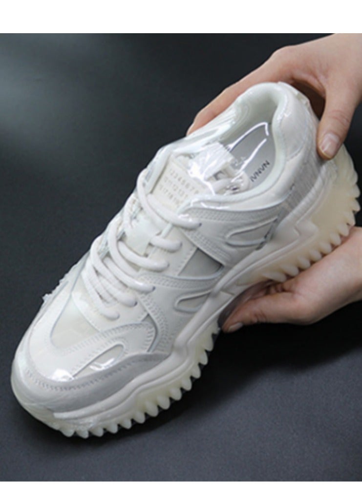 أكياس تغليف قابلة للانكماش الحراري من PVC، 100 قطعة أكياس تغليف مقاس 16 × 20 بوصة للهدايا، أكياس بلاستيكية قابلة للانكماش بالحرارة من مادة PVC لتغليف الأحذية الكبيرة لتجنب اصفرار النعل بشكل فعال والحفاظ على الغبار بعيدًا - Image 2