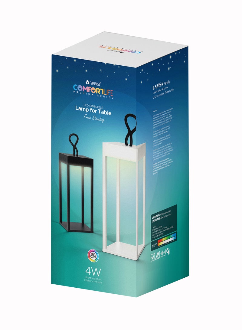 RAFEED LED Rechargeable Dimmable Outdoor Indoor Lamp Black (LM30447) - Image 5