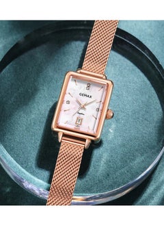 GEMAX 8265W-CR-DW, Quartz Watches for women metal Strap  - Image 2