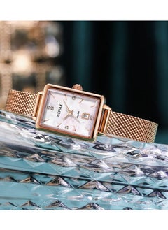 GEMAX 8265W-CR-DW, Quartz Watches for women metal Strap  - Image 3