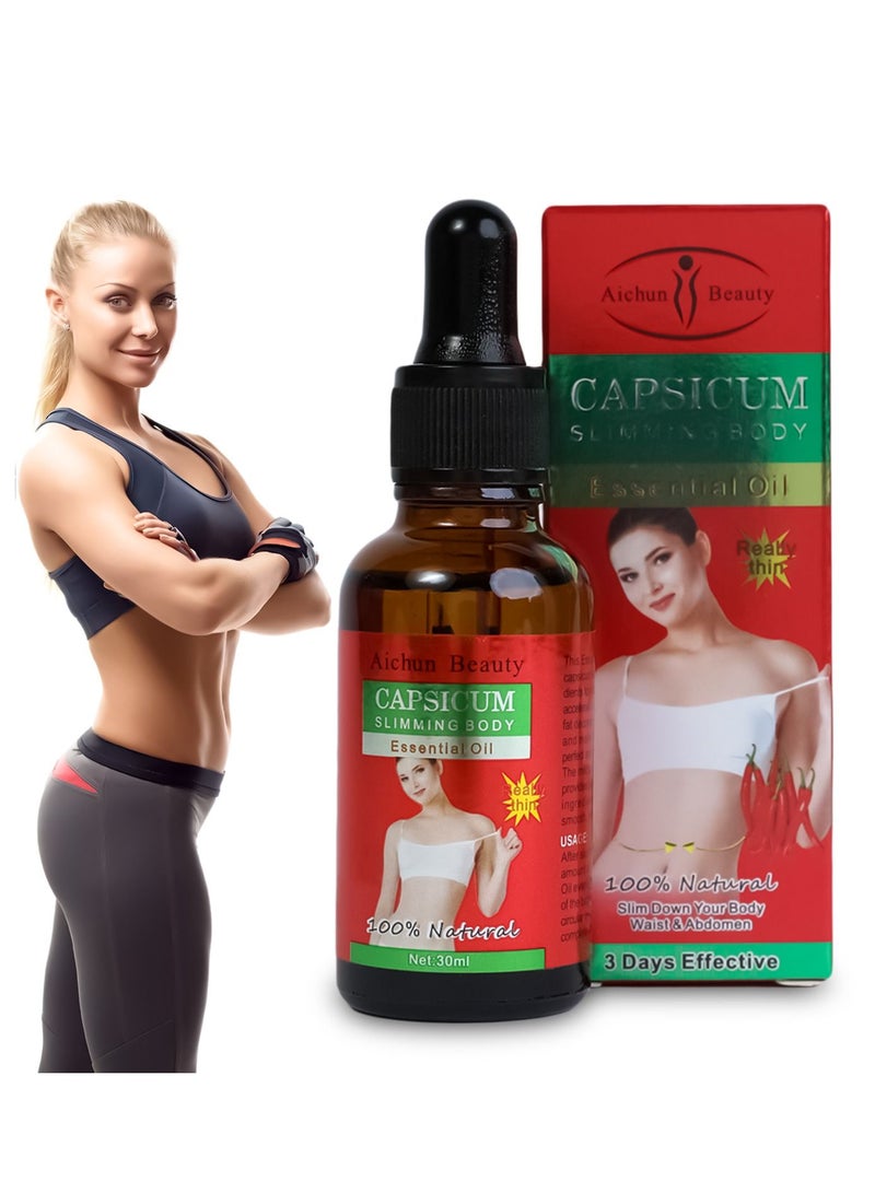Aichun beauty Capsicum Slimming Body Essential Oil Clear 30ml  - Image 2