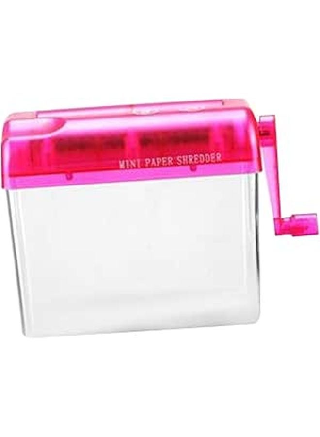 Red Manual Paper Shredder Handheld for Home Office School Documents Bills Receipts - Image 1