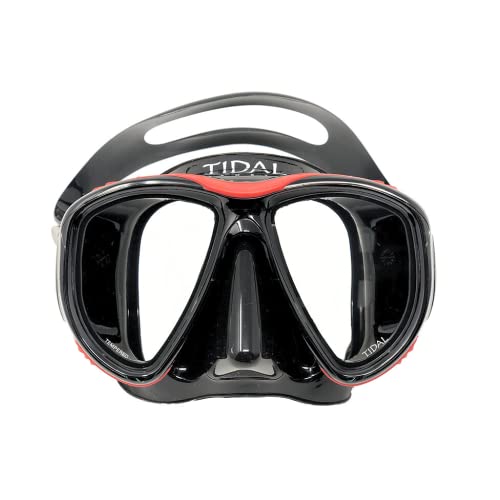 Pro Shot Tidal Mask for Snorkeling and Scuba Diving Best Anti-Fog Technology (Red) - Image 1
