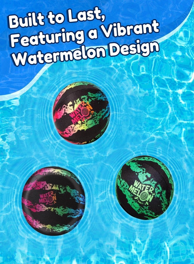 Watermelon Ball كرة بطيخ للقفز على الماء - كرات رائعة للمسبح والشاطئ للأطفال والكبار والعائلة، ألعاب مائية للمرح الصيفي (كرتان 2.4 بوصة وقرص واحد 3 بوصة، عبوة من 3 قطع) - Image 3