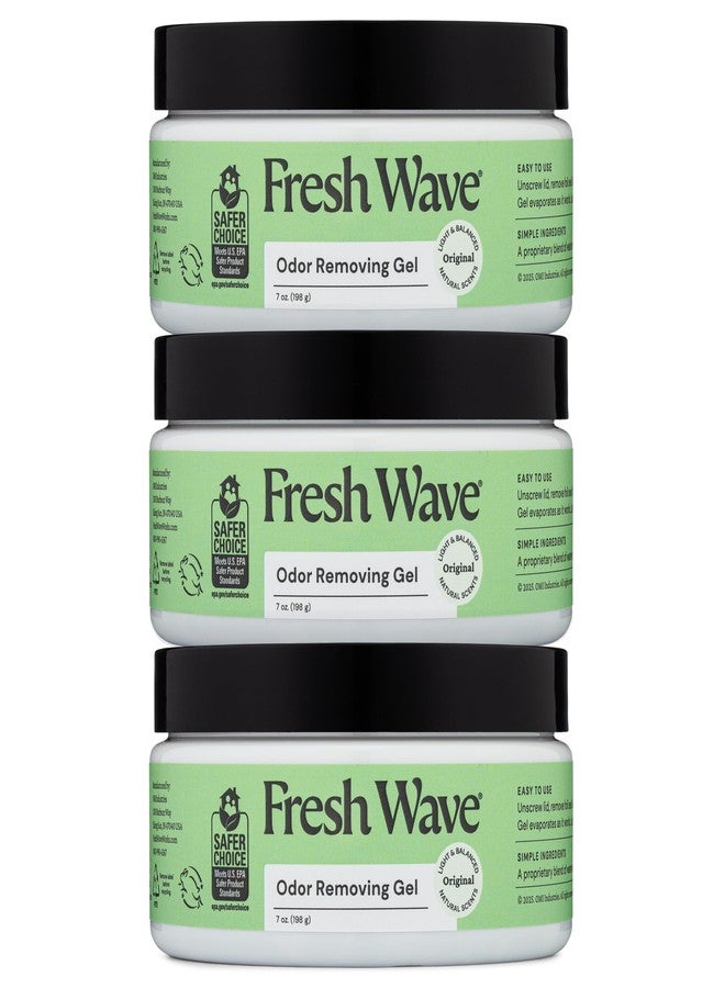 Fresh Wave Odor Removing Gel, 7 oz., Pack of 3 - Odor Absorbers for Home, Safer Odor Relief, Natural Plant-Based Odor Eliminator, Every 7 oz. lasts 15-30 Days, For Cooking, Trash & Pets - Image 1