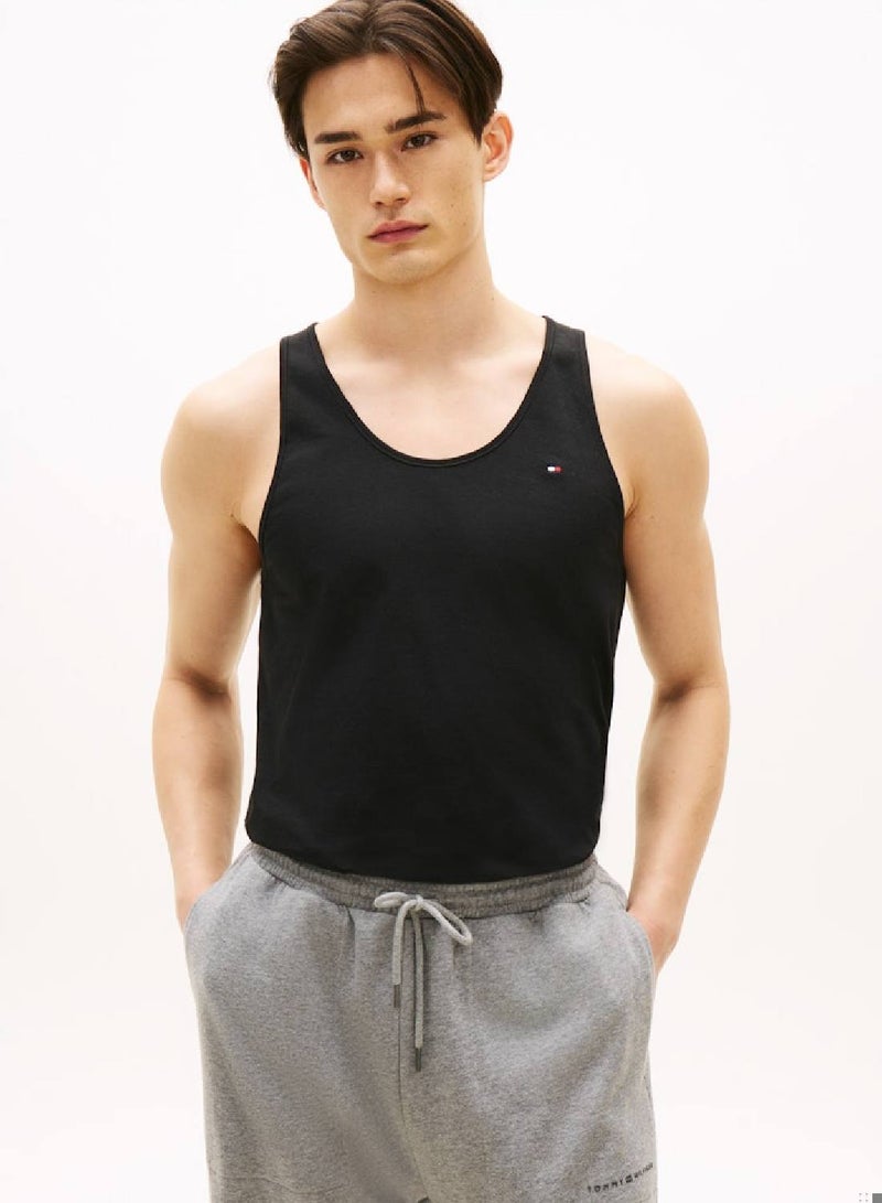 تومي هيلفيغر طقم 3 توب بدون أكمام مطرز بشعار العلم - Image 2