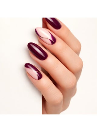 Press On Nails Almond Shape Burgundy Wine Red Nude Pink Swirl Glossy Artificial Nails Full Cover Reusable Stick On Nails Acrylic Soft Gel Nail Kit Luxury Elegant Fashion Nails for Women Daily Wear Office Wedding Party Salon Style Long Lasting Durable Nails Nail Tips Nail Extension Nail Design Manicure Kit DIY Nails Salon Nails Beauty Nails Stylish Nails Trendy Nails Chic Nails Modern Nails Classic Nails Premium Nails Professional Nails Comfortable Lightweight Flexible Nails - view 4