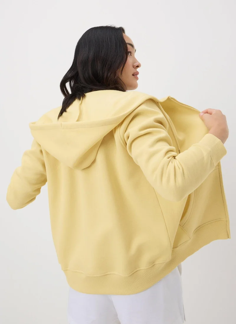 Matalan Yellow Zipped Hoodie