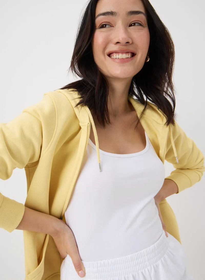 Matalan Yellow Zipped Hoodie