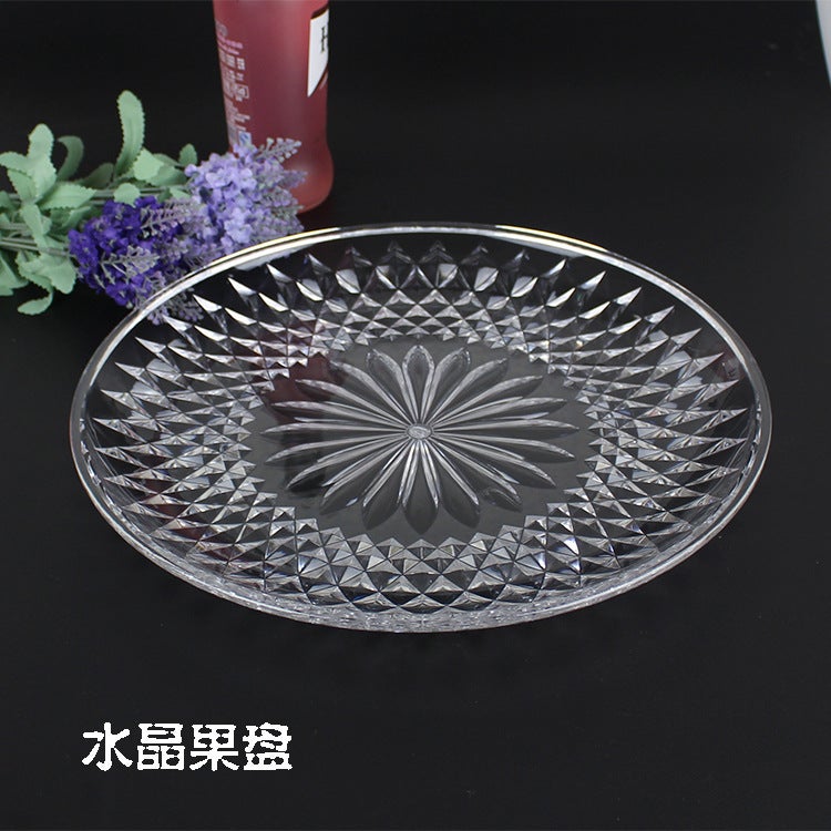 Creative Acrylic Fruit Tray Snack Plate Crystal Style 