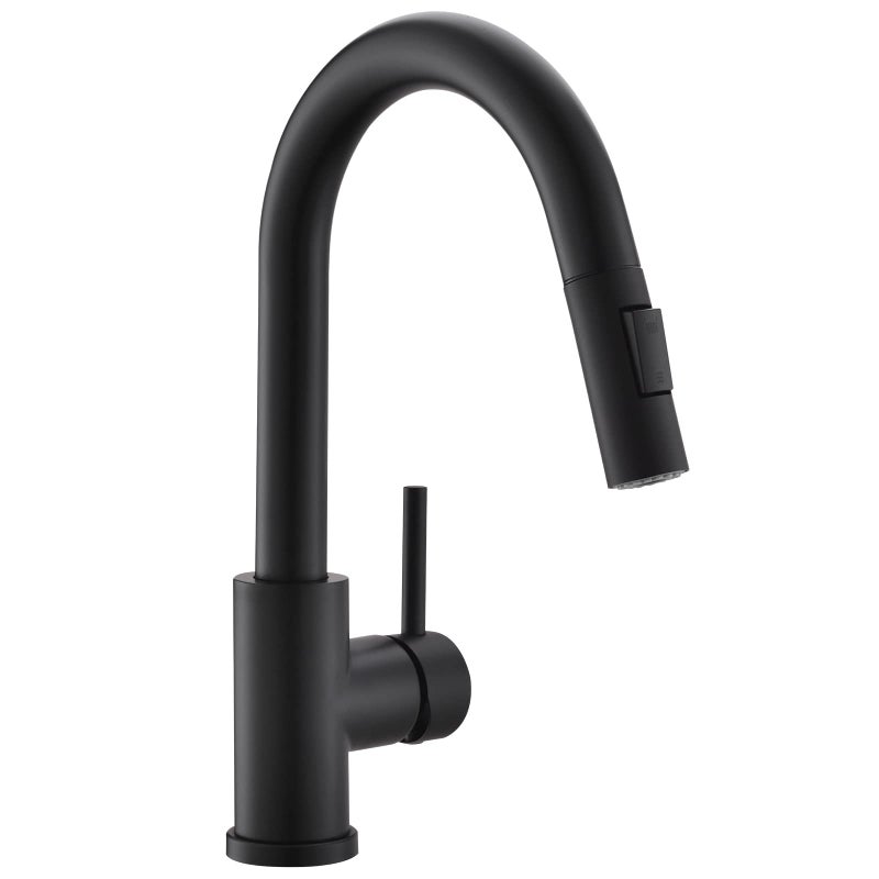 Cenosa Modern Bar Sink Faucet for Kitchen Sink Single Handle with Pull Out Sprayer Hot and Cold Prep Sink Faucet Matte Black - Image 1