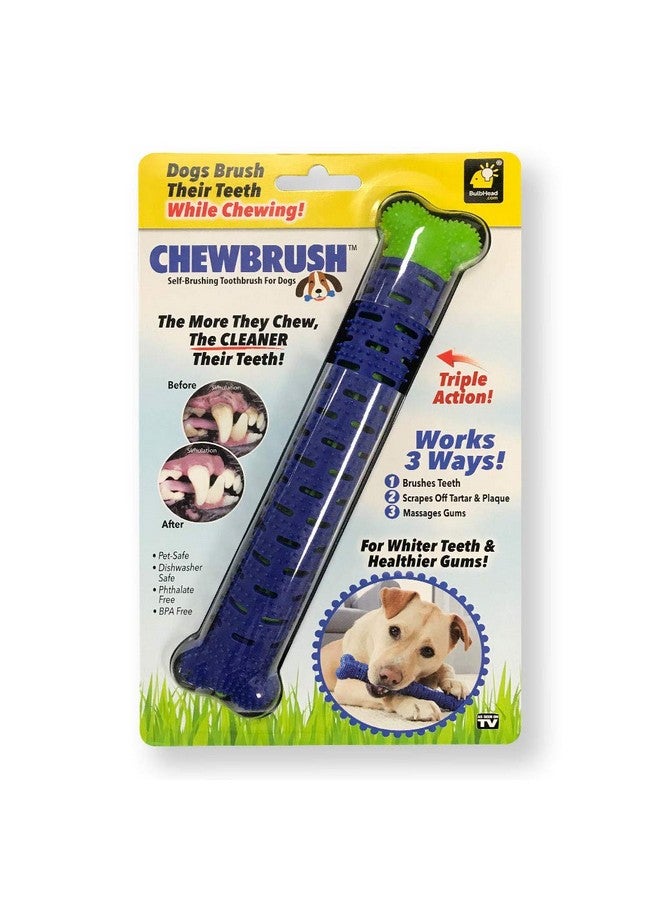 BulbHead Chewbrush Toothbrush and Toy - No Dog Toothpaste Required - Great Teeth Cleaning Toy (1 Pack) - Image 1