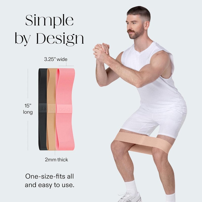 Bala Bands Resistance Bands Set - Fabric Exercise Bands for Strength Training, Yoga, and Pilates - Image 3