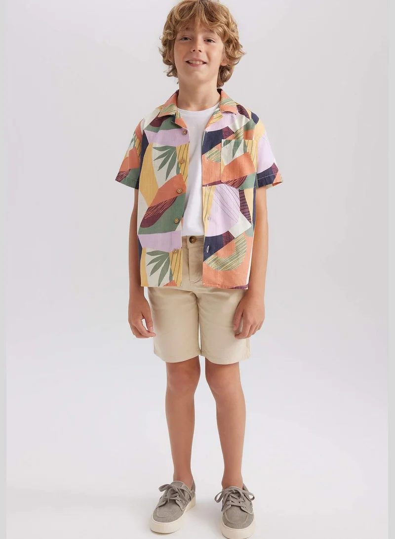 DeFacto Boy Oversize Fit Woven Short Sleeve Shirt