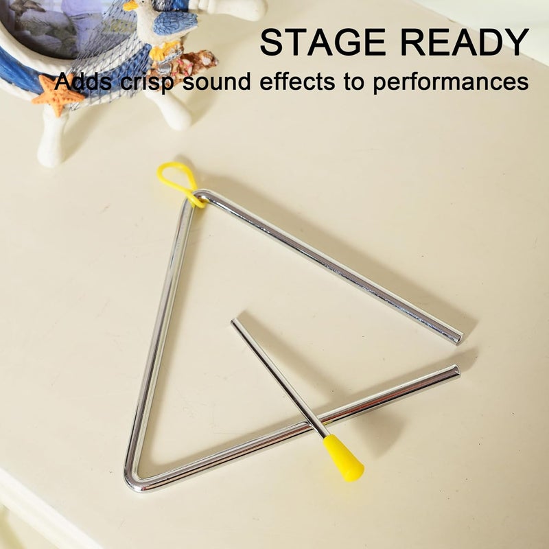TDOCK 10 Inch Musical Steel Triangle Percussion Instrument with Striker - Image 5