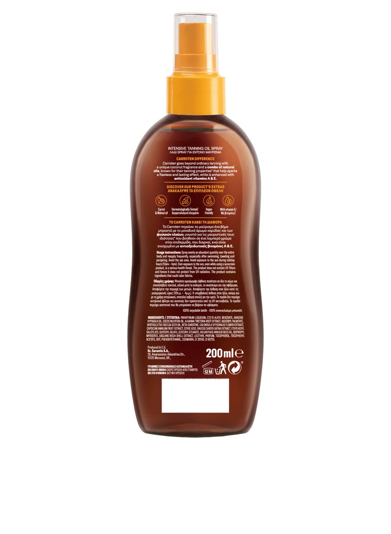 Carroten Intense Tanning Oil Spray With Coconut Fragrance 200 ML - Image 4