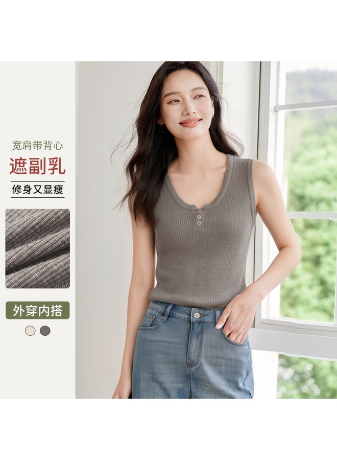 Hstyle U-neck Knit Top Women's Summer 2025 Fashion Slimming Comfortable Casual Versatile Basic Blouse - Image 2